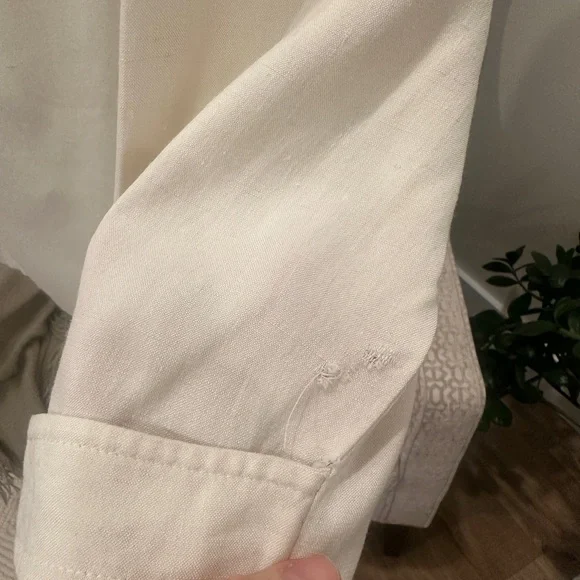 Yves Saint Laurent Variation Ivory Silk Blouse Vintage Long Sleeve Top, M - Picture 3 of 7